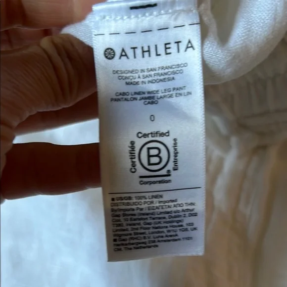 Athleta White Linen women’s Pants - Picture 3 of 5